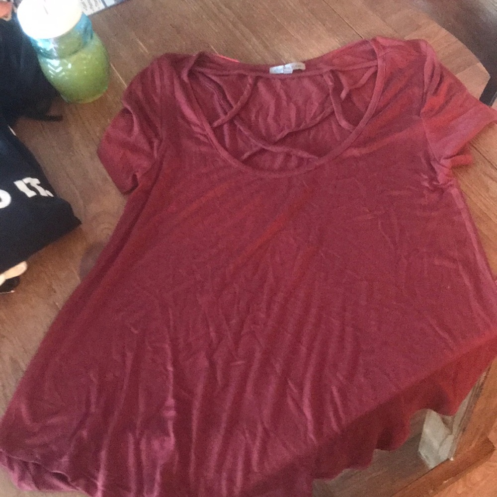 Charlotte Russe strapping front shirt